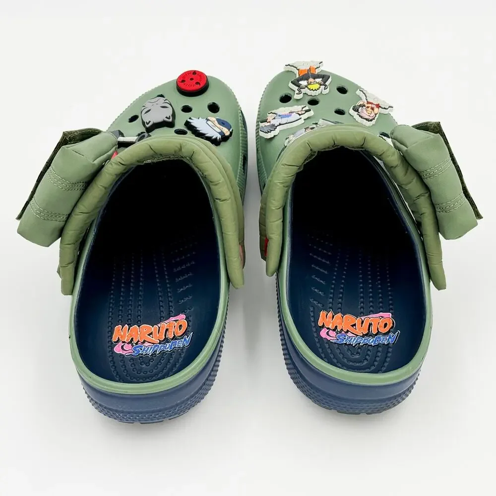 Crocs x Naruto Shippuden Kakashi Clogs M9 W11 Green Blue Jibbitz Charms Anime